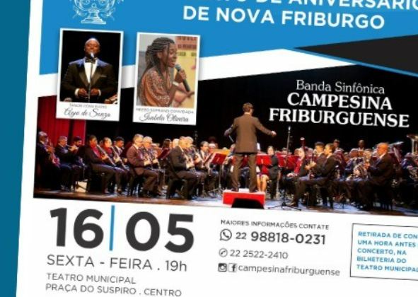 NESTE FERIADO MUNICIPAL, CAMPESINA FRIBURGUENSE REALIZA CONCERTO DE ANIVERSÁRIO DE NOVA FRIBURGO